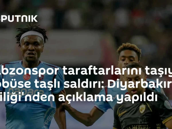 Trabzonspor taraftarlarını taşıyan otobüse taşlı saldırı: Diyarbakır Valiliği'nden açıklama yapıldı