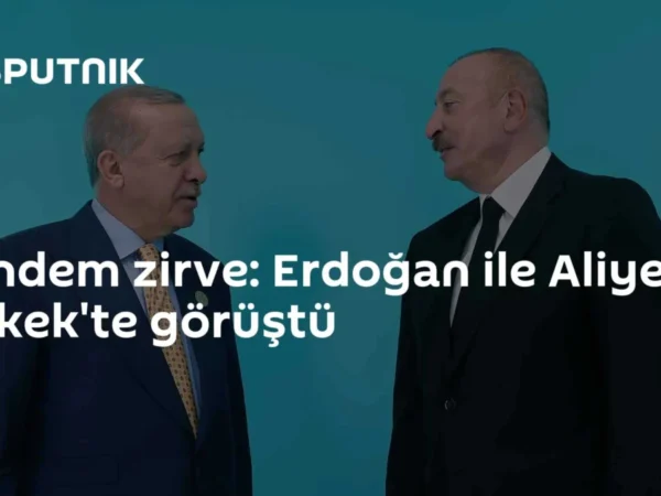 Gündem zirve: Erdoğan ile Aliyev Bişkek'te görüştü