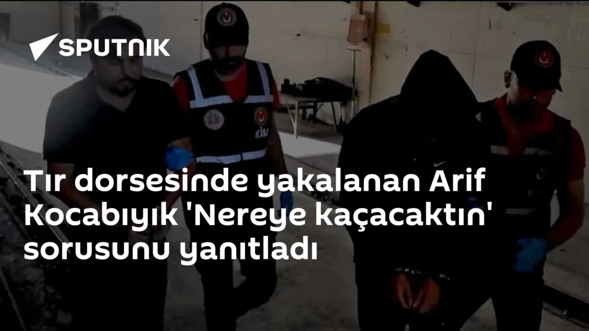 Tır dorsesinde yakalanan Arif Kocabıyık 'Nereye kaçacaktın' sorusunu yanıtladı