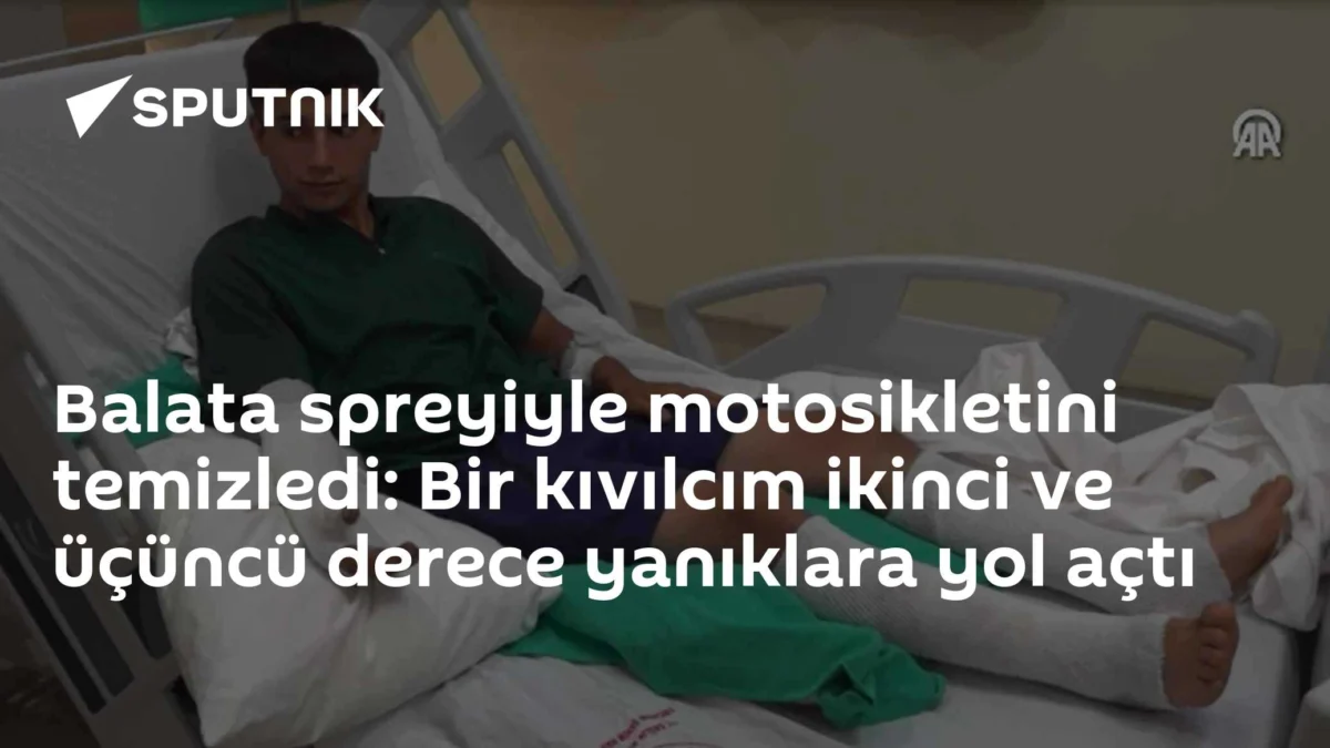 Balata spreyiyle motosikletini temizledi: Bir kıvılcım ikinci ve üçüncü derece yanıklara yol açtı