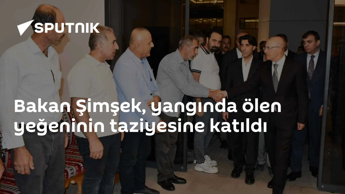 Bakan Şimşek, yangında ölen yeğeninin taziyesine katıldı