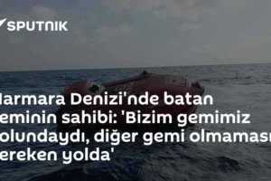 Marmara Denizi'nde batan geminin sahibi: 'Bizim gemimiz yolundaydı, diğer gemi olmaması gereken yolda'