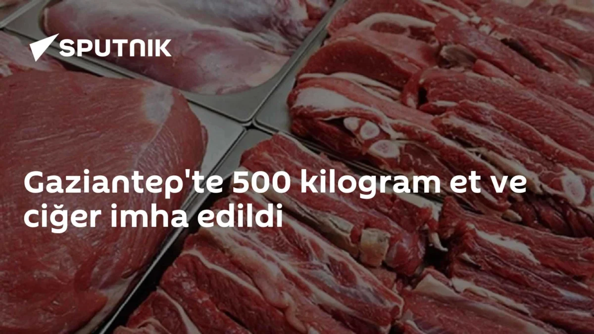 Gaziantep'te 500 kilogram et ve ciğer imha edildi