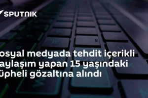 Sosyal medyada tehdit içerikli paylaşım yapan 15 yaşındaki şüpheli gözaltına alındı