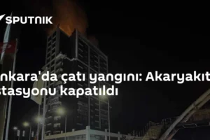 Ankara'da çatı yangını: Akaryakıt istasyonu kapatıldı