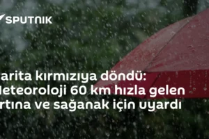 Harita kırmızıya döndü: Meteoroloji 60 km hızla gelen fırtına ve sağanak için uyardı