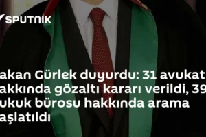 Bakan Gürlek duyurdu: 31 avukat hakkında gözaltı kararı verildi, 39 hukuk bürosu hakkında arama başlatıldı