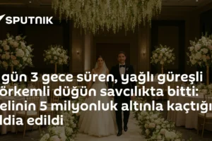 3 gün 3 gece süren, yağlı güreşli görkemli düğün savcılıkta bitti: Gelinin 5 milyonluk altınla kaçtığı iddia edildi