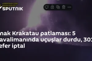 Anak Krakatau patlaması: 5 havalimanında uçuşlar durdu, 301 sefer iptal