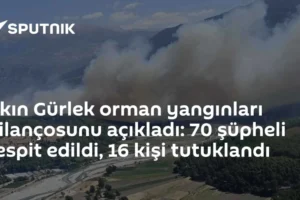 Akın Gürlek orman yangınları bilançosunu açıkladı: 70 şüpheli tespit edildi, 16 kişi tutuklandı