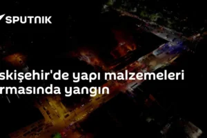 Eskişehir'de yapı malzemeleri firmasında yangın
