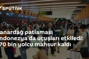 Yanardağ patlaması Endonezya'da uçuşları etkiledi: 270 bin yolcu mahsur kaldı