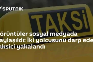 Görüntüler sosyal medyada paylaşıldı: İki yolcusunu darp eden taksici yakalandı