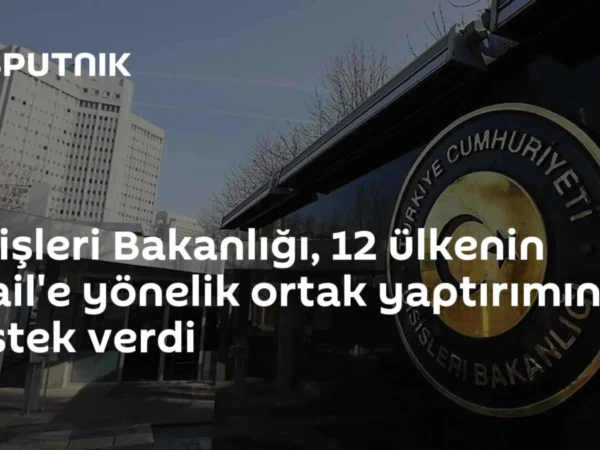 Dışişleri Bakanlığı, 12 ülkenin İsrail'e yönelik ortak yaptırımına destek verdi