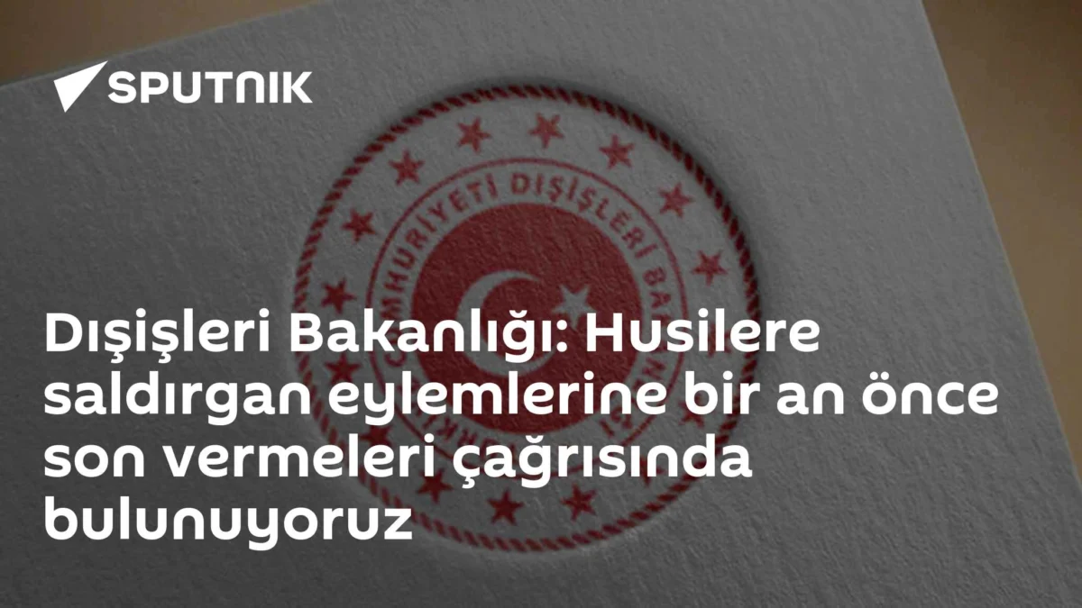 Dışişleri Bakanlığı: Husilere saldırgan eylemlerine bir an önce son vermeleri çağrısında bulunuyoruz