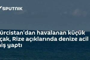 Gürcistan'dan havalanan küçük uçak, Rize açıklarında denize acil iniş yaptı