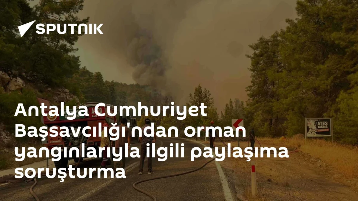 Antalya Cumhuriyet Başsavcılığı'ndan orman yangınlarıyla ilgili paylaşıma soruşturma