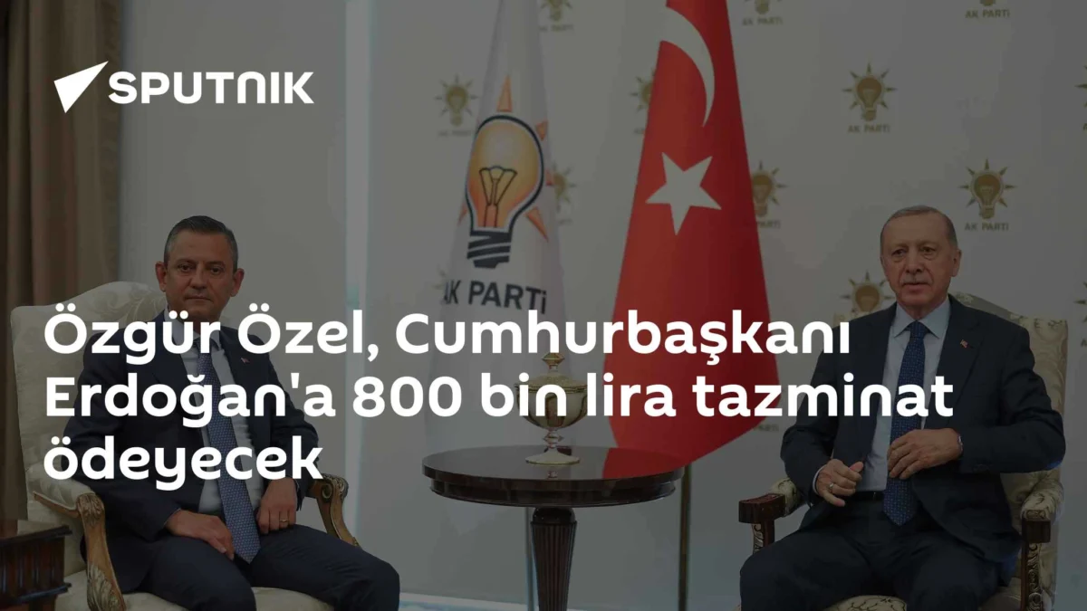 Özgür Özel, Cumhurbaşkanı Erdoğan'a 800 bin lira tazminat ödeyecek