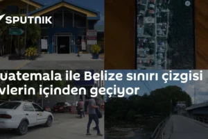 Guatemala ile Belize sınırı çizgisi evlerin içinden geçiyor