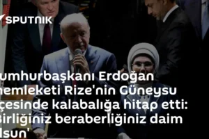 Cumhurbaşkanı Erdoğan memleketi Rize'nin Güneysu ilçesinde kalabalığa hitap etti: 'Birliğiniz beraberliğiniz daim olsun'