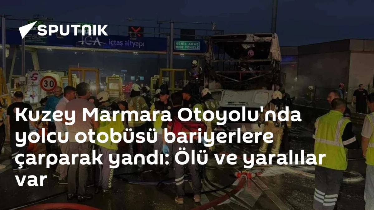 Kuzey Marmara Otoyolu'nda yolcu otobüsü bariyerlere çarparak yandı: Ölü ve yaralılar var