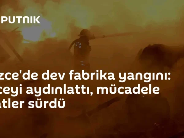 Düzce'de dev fabrika yangını: Geceyi aydınlattı, mücadele saatler sürdü