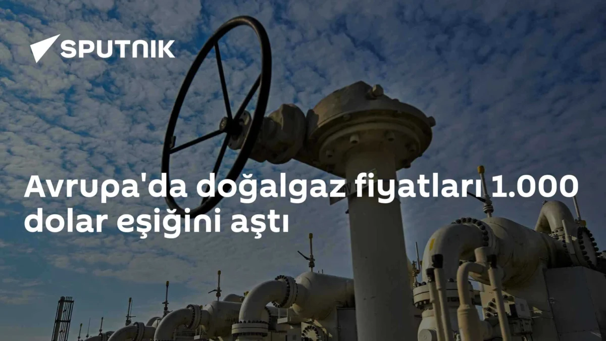 Avrupa'da doğalgaz fiyatları 1.000 dolar eşiğini aştı