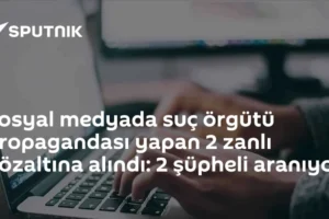 Sosyal medyada suç örgütü propagandası yapan 2 zanlı gözaltına alındı: 2 şüpheli aranıyor