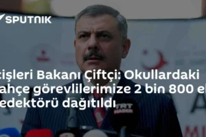 İçişleri Bakanı Çiftçi: Okullardaki bahçe görevlilerimize 2 bin 800 el dedektörü dağıtıldı