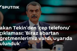 Bakan Tekin'den 'cep telefonu' açıklaması: 'Biraz abartan öğretmenlerimiz vardı, uyarıda bulunduk'