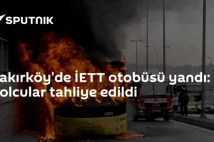 Bakırköy'de İETT otobüsü yandı: Yolcular tahliye edildi