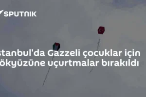 İstanbul'da Gazzeli çocuklar için gökyüzüne uçurtmalar bırakıldı