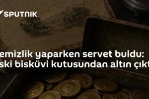 Temizlik yaparken servet buldu: Eski bisküvi kutusundan altın çıktı