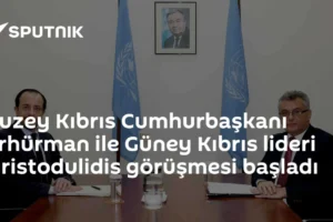 Kuzey Kıbrıs Cumhurbaşkanı Erhürman ile Güney Kıbrıs lideri Hristodulidis görüşmesi başladı