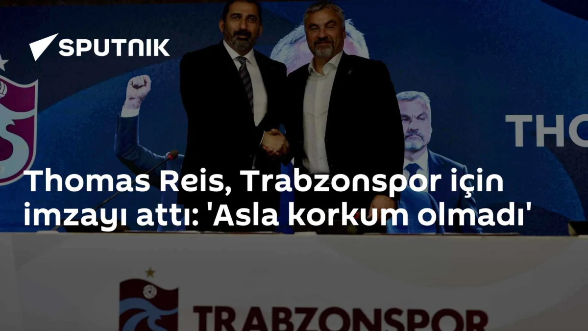 Thomas Reis, Trabzonspor için imzayı attı: 'Asla korkum olmadı'
