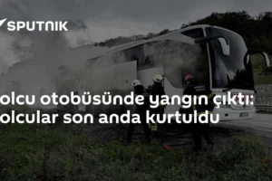 Yolcu otobüsünde yangın çıktı: Yolcular son anda kurtuldu