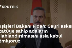 Dışişleri Bakanı Fidan: Gayri askeri statüye sahip adaların silahlandırılmasını asla kabul etmiyoruz