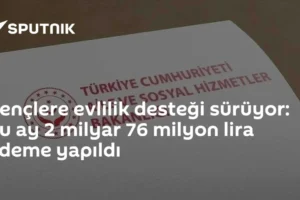 Gençlere evlilik desteği sürüyor: Bu ay 2 milyar 76 milyon lira ödeme yapıldı