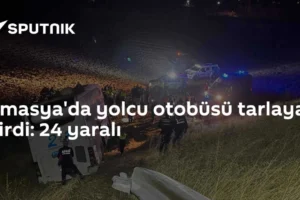 Amasya'da yolcu otobüsü tarlaya girdi: 24 yaralı
