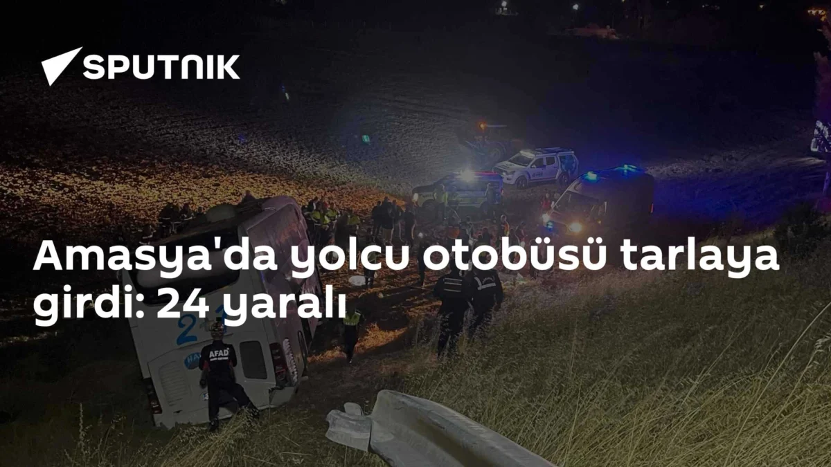 Amasya'da yolcu otobüsü tarlaya girdi: 24 yaralı