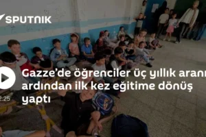 Gazze’de öğrenciler üç yıllık aranın ardından ilk kez eğitime dönüş yaptı