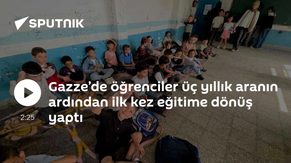 Gazze’de öğrenciler üç yıllık aranın ardından ilk kez eğitime dönüş yaptı