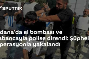 Adana'da el bombası ve tabancayla polise direndi: Şüpheli operasyonla yakalandı
