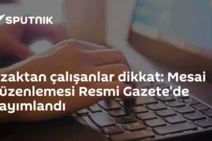 Uzaktan çalışanlar dikkat: Mesai düzenlemesi Resmi Gazete'de yayımlandı