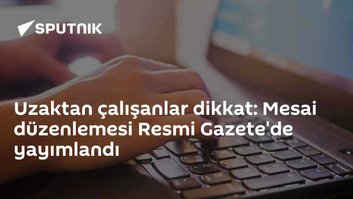 Uzaktan çalışanlar dikkat: Mesai düzenlemesi Resmi Gazete'de yayımlandı
