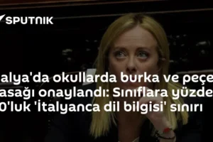 İtalya'da okullarda burka ve peçe yasağı onaylandı: Sınıflara yüzde 30'luk 'İtalyanca dil bilgisi' sınırı