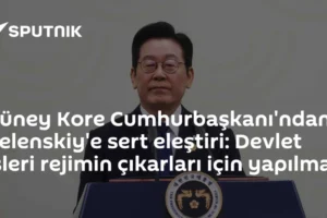 Güney Kore Cumhurbaşkanı'ndan Zelenskiy'e sert eleştiri: Devlet işleri rejimin çıkarları için yapılmaz
