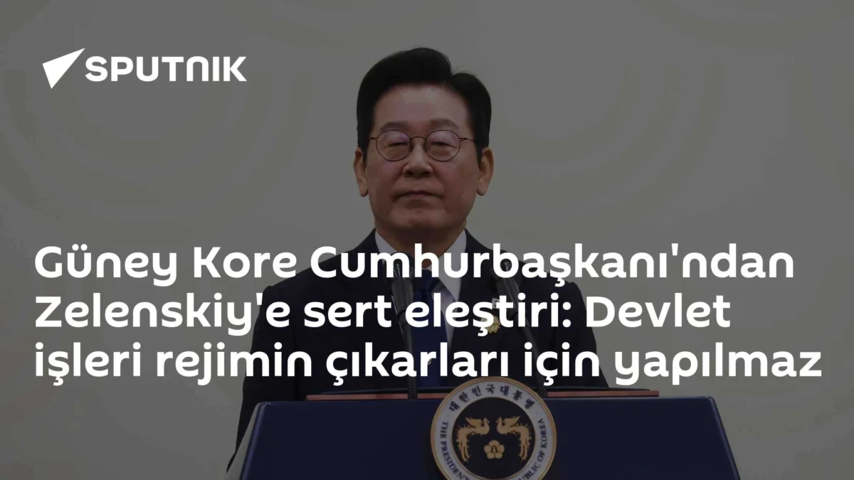 Güney Kore Cumhurbaşkanı'ndan Zelenskiy'e sert eleştiri: Devlet işleri rejimin çıkarları için yapılmaz