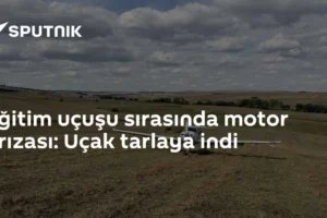 Eğitim uçuşu sırasında motor arızası: Uçak tarlaya indi