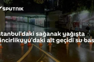 İstanbul'daki sağanak yağışta Zincirlikuyu'daki alt geçidi su bastı